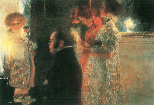 Schubert by Klimt (by Gustav Klimt, Public Domain)