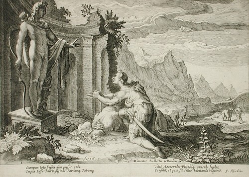 Cadmus demande à l'oracle de Delphes où il peut trouver sa sœur, Europa