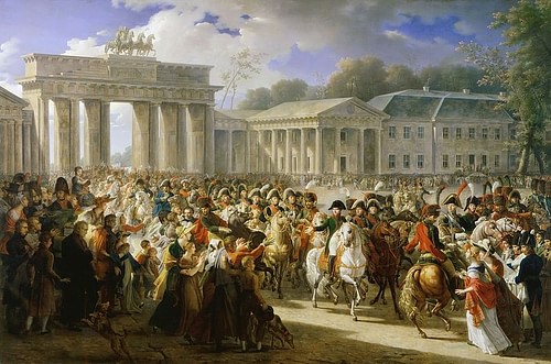 Napoleon Entering Berlin, 27 October 1806 (by Charles Meynier, Public Domain)