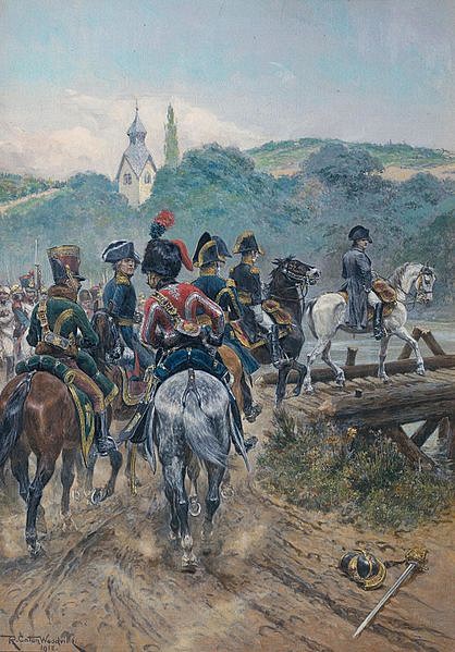 Napoleon Crossing the Bridge to Lobau Island
