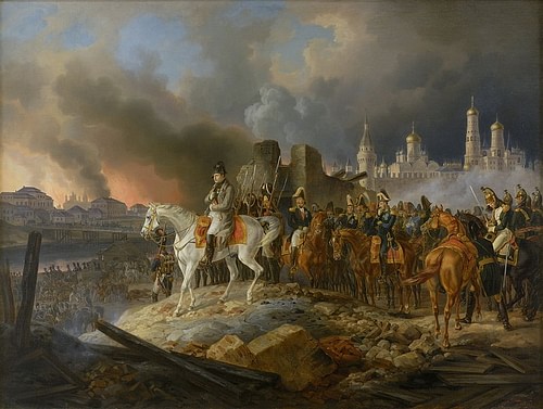 Napoleon Watches Moscow Burn