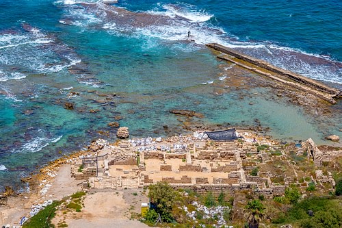 Ancient Ruins of the Harbor at Caesarea Maritima