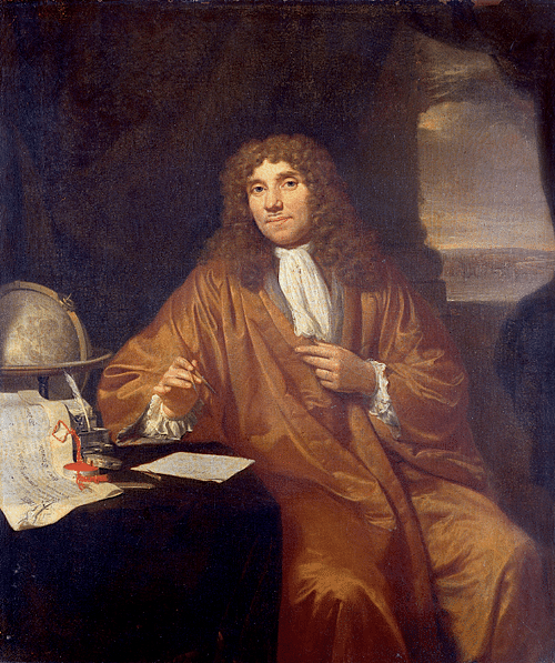 Portrait of Antonie van Leeuwenhoek (by Jan Verkolje , Public Domain)