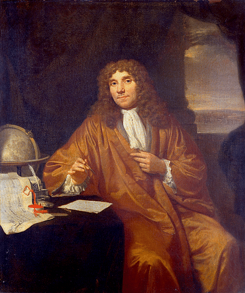 Portrait of Antonie van Leeuwenhoek (by Jan Verkolje , Public Domain)