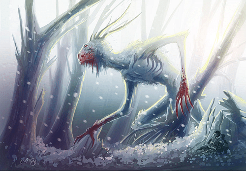 Wendigo Prowling the Forest