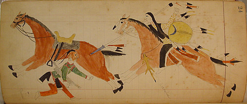 Two Indians with Horses - Maffet Ledger (by Metropolitan Museum of Art, Copyright)