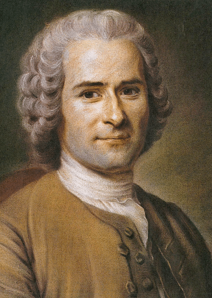 Jean-Jacques Rousseau Portrait (by Maurice Quentin de La Tour , Public Domain)