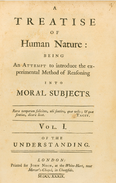 David Hume ve Eserleri 6 Mitolojiler.com Title Page, Treatise of Human Nature