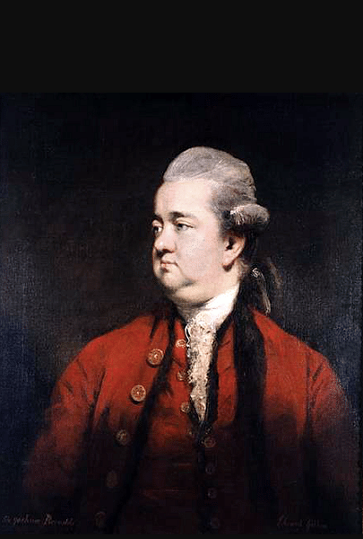 Edward Gibbon by Reynolds (by Joshua Reynolds, Public Domain)