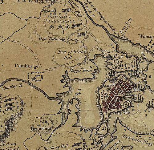 Map of Boston, 1775