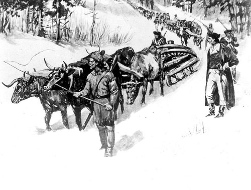 Henry Knox Hauling Artillery to Boston