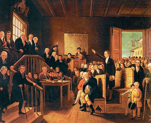 Patrick Henry Arguing the Parson's Cause (by George Cooke, Public Domain)