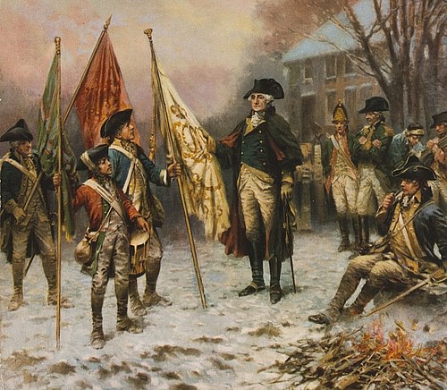 Trenton Muharebesi 10 Mitolojiler.com Washington Inspecting the Captured Colors After the Battle of Trenton