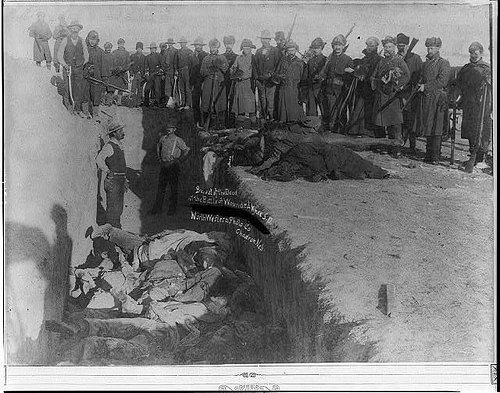 Burial of the Dead in Mass Grave After Wounded Knee Massacre