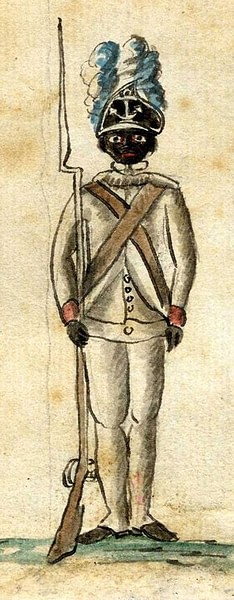 Black Infantryman from the 1st Rhode Island Regiment