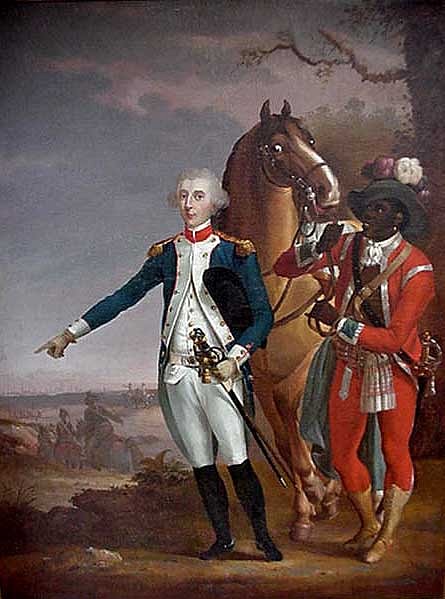 The Marquis de Lafayette with James Armistead Lafayette