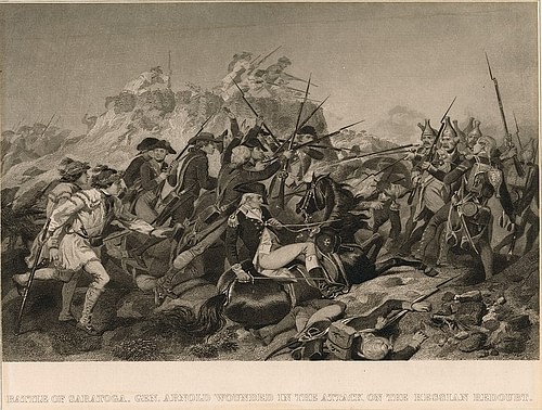 General Arnold is Wounded at Saratoga