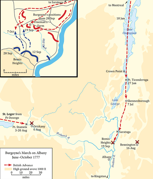 Saratoga Campaign Map