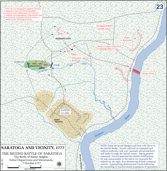 Troop Movements at the Second Battle of Saratoga, 7 October 1777