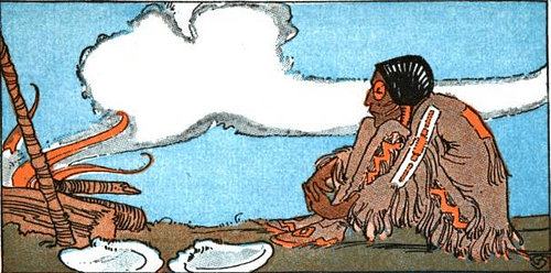 Iktomi Sitting by the Fire