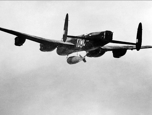 Lancaster Bomber with Grand Slam Bomb