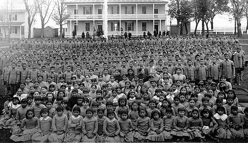 Pupils at the Carlisle Indian Industrial School, Pennsylvania