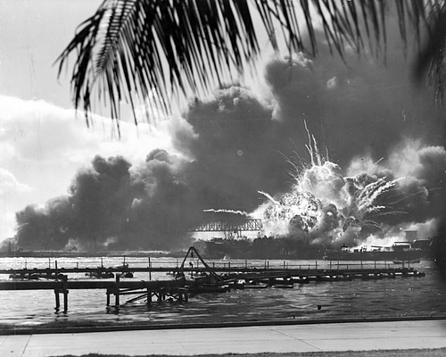 Explosion of USS Shaw, Pearl Harbour