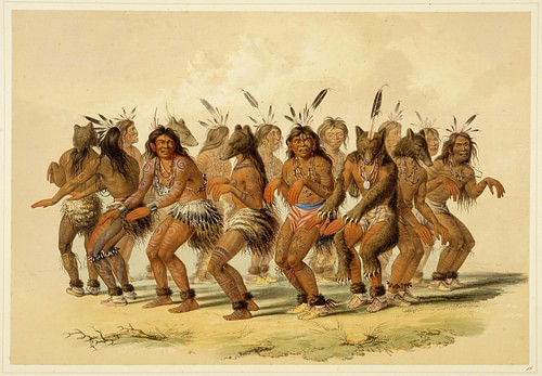 Native American Bear Dance by George Catlin