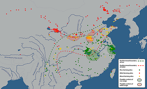 Birinci Tarım Devrimi Nedir 6 Mitolojiler.com Possible Agricultural Centers in Prehistoric China