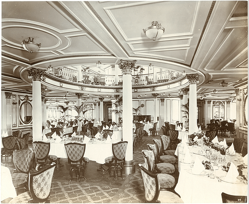 First Class Dining Room of the Lusitania
