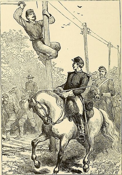 J. E. B. Stuart's Cavalry Cutting Union Telegraph Wires