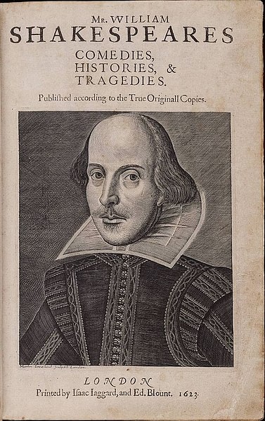 Title Page of the First Folio of Shakespeare's Plays