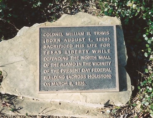 William B. Travis Plaque