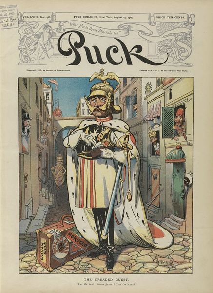 Kaiser in North Africa Cartoon (by Hassmann, Carl, Public Domain)