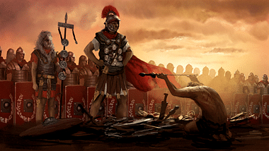 ancient roman army in battle