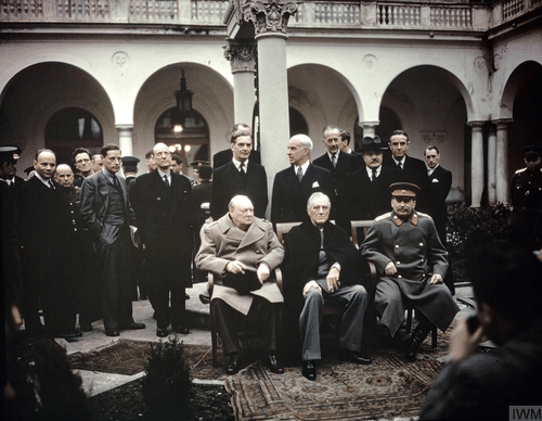 Churchill, Roosevelt, & Stalin in Yalta, 1945