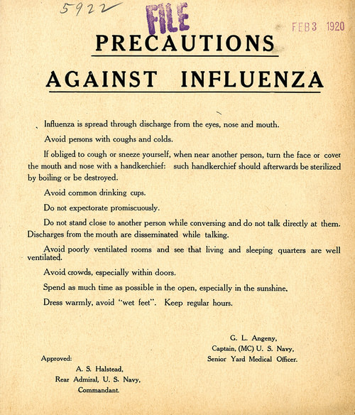 Precautions Against Influenza
