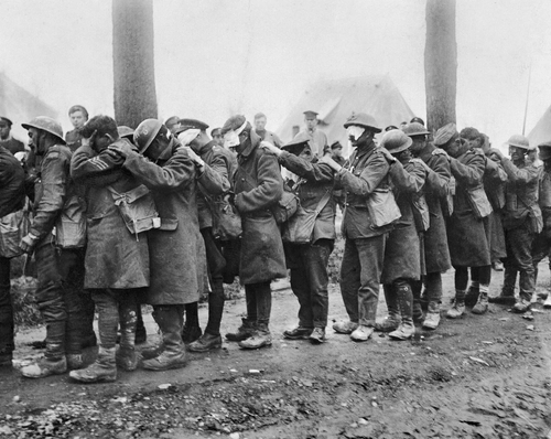 British Soldiers Injured by a Gas Attack, 1918