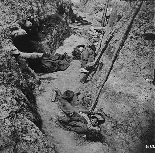 Confederate Dead in the Petersburg Trenches