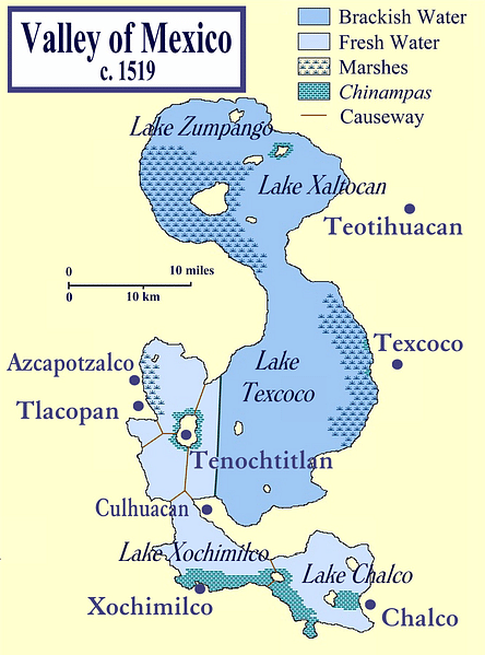 Lake Texcoco (by Wikipedia User: Madman2001, CC BY-SA)