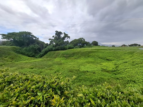 Remains of the Dry Moat at Hara Castle (by Matthew Allison, CC BY-SA)