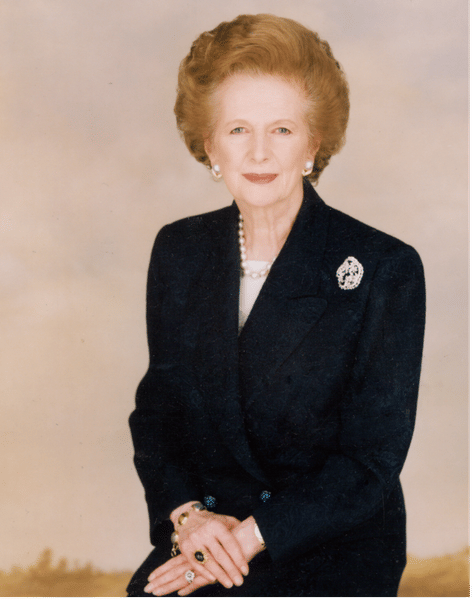 Margaret Thatcher (by unknown photgrapher, Copyright, fair use)