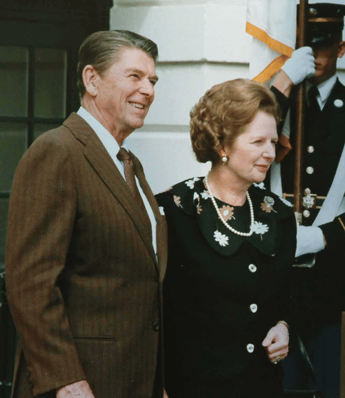 Margaret Thatcher and Ronald Reagan