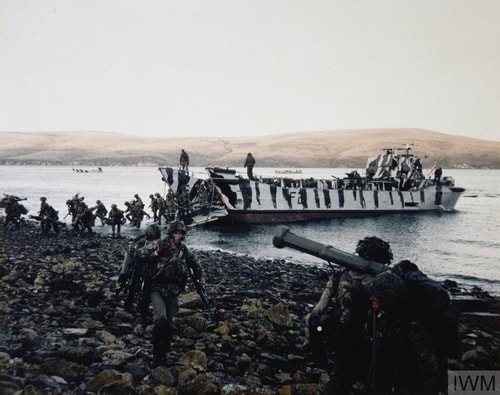 British Troops Landing on the Falklands