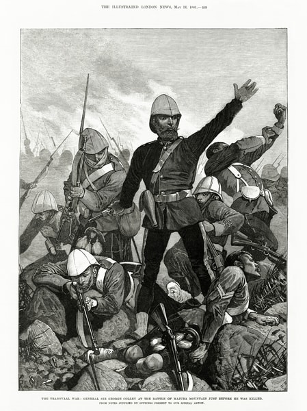 General Colley at the Battle of Majuba Hill