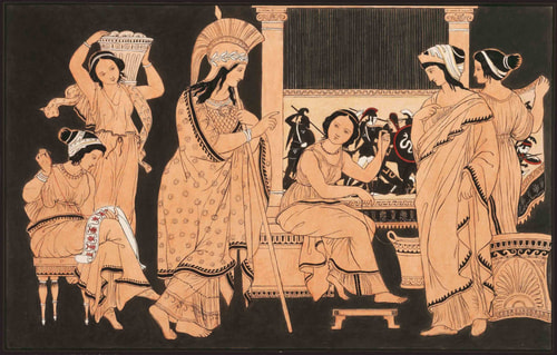 Athena and Penelope (by Philipp Veit, Public Domain)