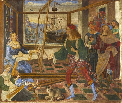 Penelope with the Suitors