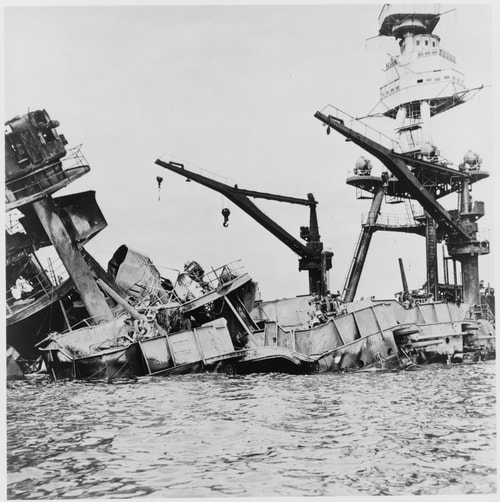 Wreckage of USS Arizona, Pearl Harbor