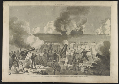 Bombardment of Fort Sumter (by Unknown Artist, Public Domain)