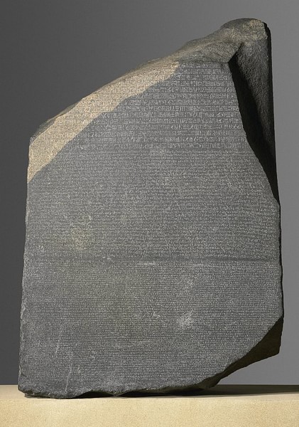 Rosetta Stone (by Trustees of the British Museum, Copyright)
